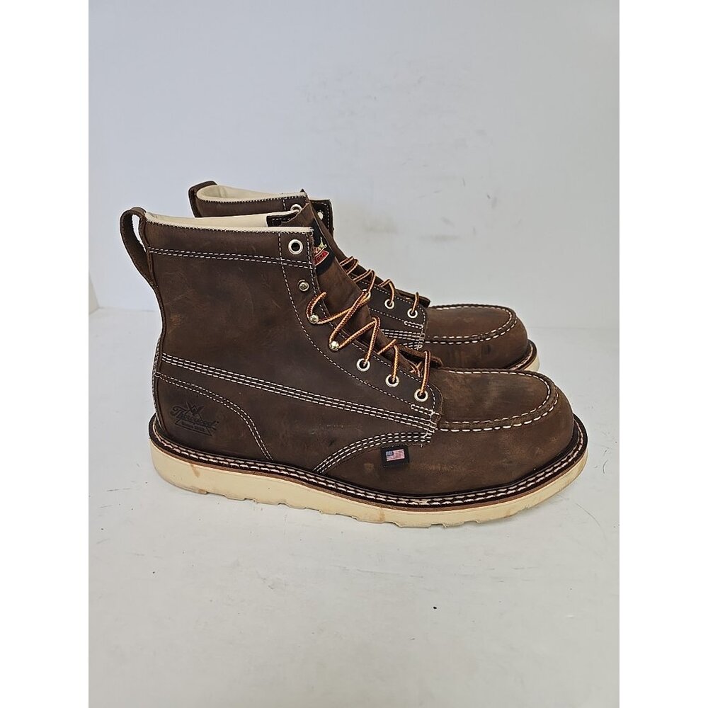 Thorogood Men's 6" Steel Toe Moc Toe Wedge Sole Boots (U.S.A.) 804-4575 11.5D - Picture 6 of 7